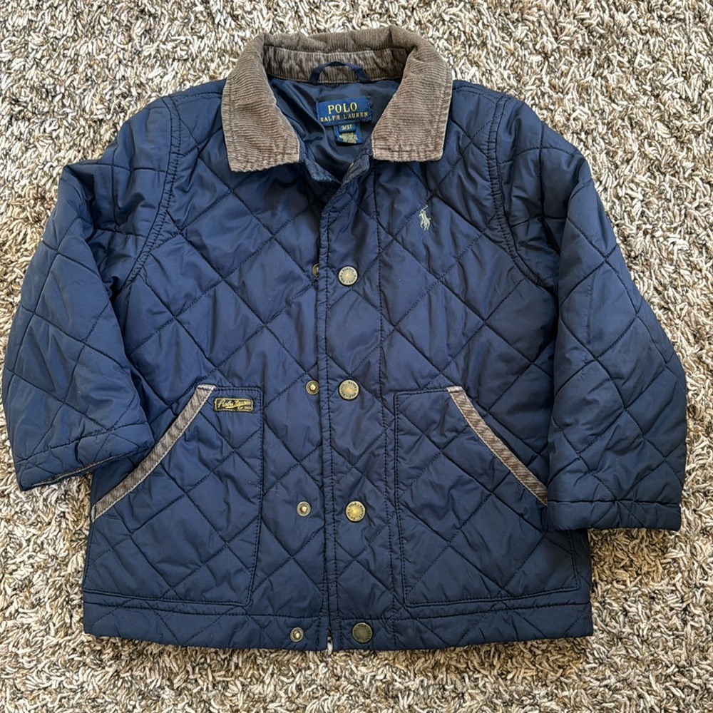 Ralph Lauren Navy Quilted Kids Jacket